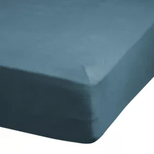 Prześcieradło jersey z gumką 140x200 cm z bawełny kolor ciemnoturkusowy 140 g/m2 ADELA Eurofirany