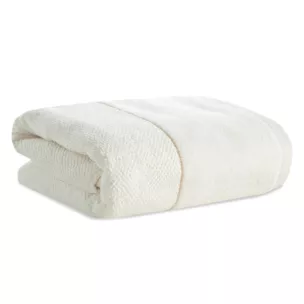 Ręcznik kąpielowy 30x50 cm bawełniany kolor kremowy z welwetową bordiurą ARIA Eurofirany