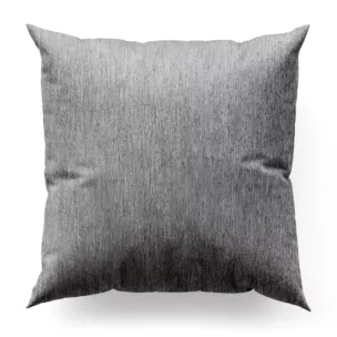 Poszewka szyta popielata z miękkiej szenilowej tkaniny z efektem melanżu