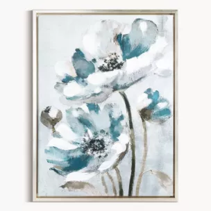 Obraz ręcznie malowany na płótnie  w subtelne kwiaty Eurofirany