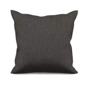 Poszewka szyta ciemnobrązowa miękka, szenilowa tkanina o wyraźnym splocie i delikatnym połysku