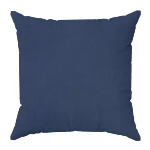 Poszewka szyta STYLE granatowa o naturalnym charakterze, z widocznym, ozdobnym splotem
