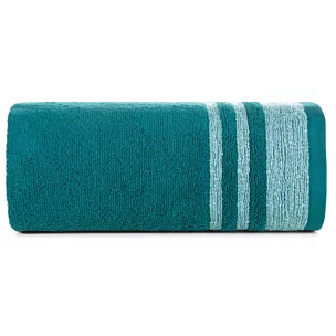 Ręcznik kąpielowy 50x90 cm bawełniany kolor ciemnoturkusowy z ozdobną bordiurą 500 g/m2 MERY Eurofirany
