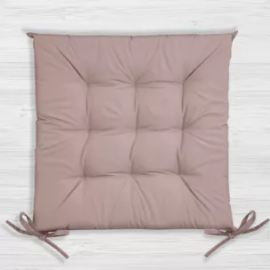 Poduszka na krzesło 40 x 40 x 5 cm wodoodporna pudrowo różowa z pikowaniem GARDEN Eurofirany