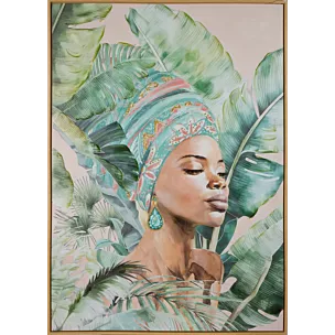 Obraz ręcznie malowany na płótnie w złotej ramce portret Eurofirany