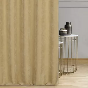 Miękka szenilowa tkanina zasłonowa o strukturalnym splocie i subtelnym połysku Eurofirany