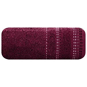 Ręcznik kąpielowy 50x90 cm bawełniany kolor fioletowy z ozdobnym stębnowaniem 500 g/m2 POLA Eurofirany