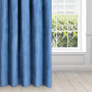 Zasłona granatowa z matowego welwetu 140x250 cm taśma AMAYA Diva Line Eurofirany