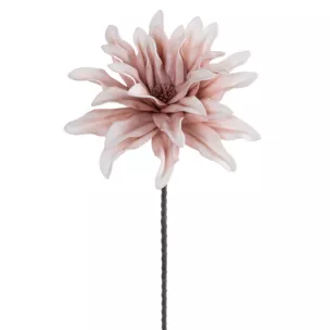 Kwiat sztuczny biały, jasnoróżowy z plastycznej pianki foamiran 60 cm Eurofirany