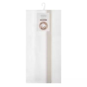 Komplet ściereczek kuchennych 2szt 50x70 cm bawełniany kolor beżowy w pasy 200 g/m2 SOFIA Eurofirany