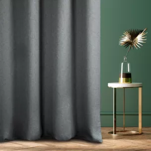 Tkanina zasłonowa o widocznym naturalnym splocie z efektem melanżu Eurofirany