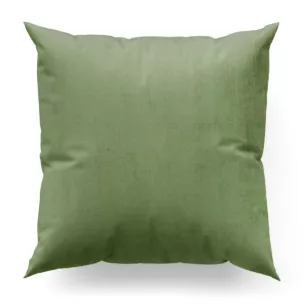 Poszewka szyta oliwkowa z miękkiej tkaniny welwetowej