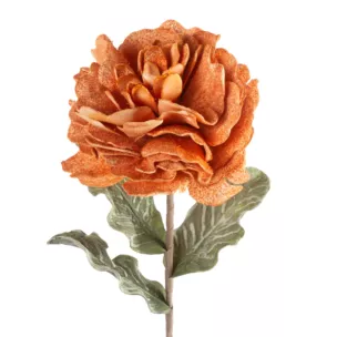 Kwiat sztuczny pomarańczowy z plastycznej pianki foamiran 75 cm Eurofirany