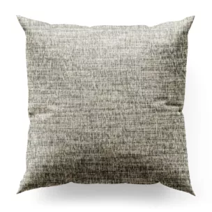 Poszewka na wymiar szarobeżowa z tkaniny w stylu eko o naturalnym splocie, z efektem melanżu, wykończona obciążnikiem