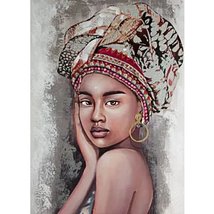 Obraz ręcznie malowany portret kobiety Eurofirany