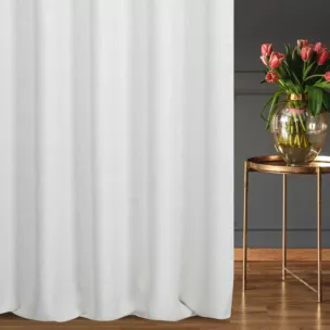 Zasłona szyta na taśmie fala naturalna z tkaniny szenilowej o wyraźnym splocie