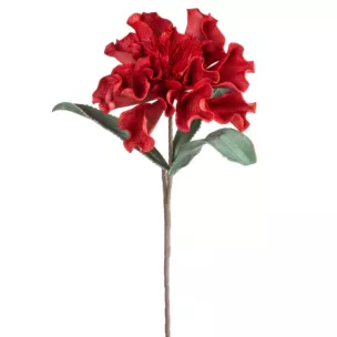 Kwiat sztuczny czerwony z plastycznej pianki foamiran 75 cm Eurofirany