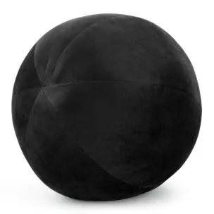 Poduszka dekoracyjna w formie kuli średnica 24 cm welwetowa czarna GAJA Eurofirany