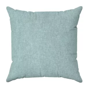 Poszewka szyta niebieska z tkaniny zaciemniającej typu dimout o naturalnym splocie, z efektem melanżu