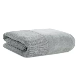 Ręcznik do rąk 30x50 cm bawełniany kolor srebrny z welwetową bordiurą 550 g/m2 ARIA Eurofirany