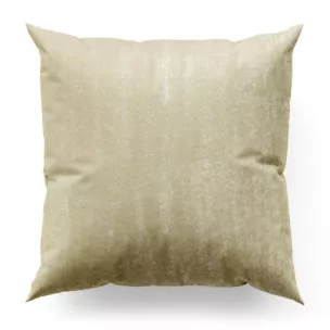 Poszewka szyta kremowa z miękkiej tkaniny welwetowej z efektem kreszowania