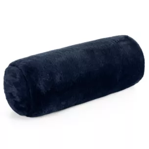Poduszka wałek 15x45 cm granatowa z miękkiej futrzanej tkaniny  NINA Eurofirany