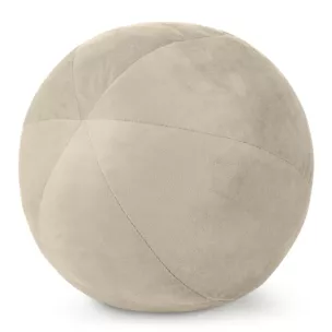Poduszka dekoracyjna w formie kuli średnica 24 cm welwetowa jasnobeżowa GAJA Eurofirany
