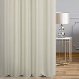 Zasłona szyta na taśmie fala kremowa z szenilowej tkaniny