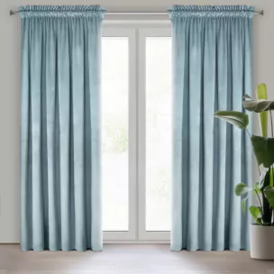 Zasłona morska z tkaniny welwetowej 135x300 cm taśma ROSA Design 91 Eurofirany