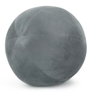 Poduszka dekoracyjna w formie kuli średnica 24 cm welwetowa srebrna GAJA Eurofirany