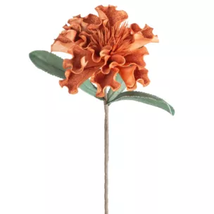 Kwiat sztuczny pomarańczowy z plastycznej pianki foamiran 75 cm Eurofirany