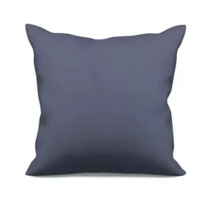 Poszewka szyta ciemnogranatowa z gładkiej tkaniny typu dimout