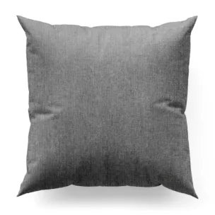 Poszewka na wymiar stalowa z miękkiej matowej tkaniny szenilowej o naturalnym splocie