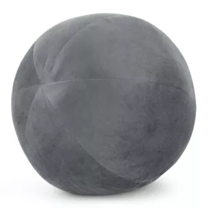 Poduszka dekoracyjna w formie kuli średnica 24 cm welwetowa grafitowa GAJA Eurofirany