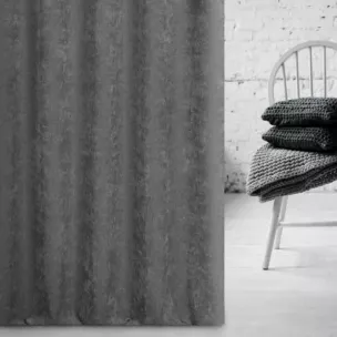 Miękka szenilowa tkanina zasłonowa o strukturalnym splocie i subtelnym połysku Eurofirany