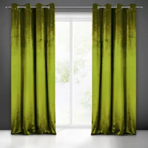 SARAH OLIWKOWA ZASŁONA WELWETOWA 140x250 cm NA PRZELOTKACH