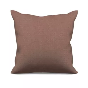 Poszewka szyta brązowa z miękkiej, matowej tkaniny w drobny geometryczny wzór