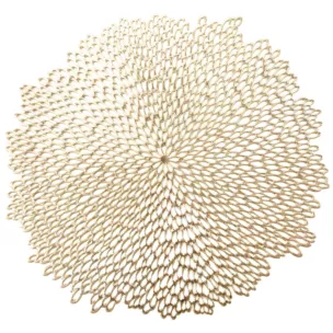 Podkładka okrągła na stół złota średnica 38 cm ELEN z ażurowym wzorem