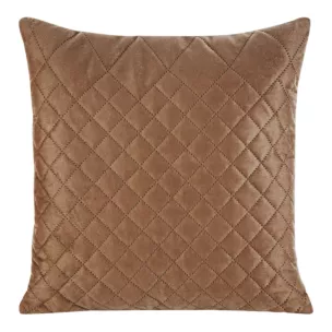 Poszewka na poduszkę 40x40 cm welwetowa pikowana metodą hot press w geometryczny wzór ceglasta LUIZ 3 DESIGN 92 Eurofirany