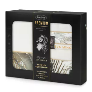 Zestaw ręczników bawełnianych 3 szt kolor biały, beżowy 500 g/m2 Eva Minge Eurofirany 17