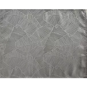 Serwetka srebrno, biała 30x40 cm ISLA z żakardowym wzorem liści bananowca
