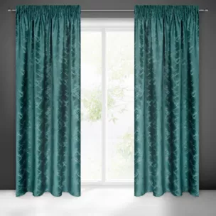 Zasłona turkusowo, szampańska z przecierką z welwetowej tkaniny 140x270 taśma ADRIA Eurofirany