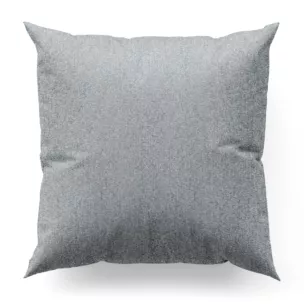 Poszewka szyta INAYA srebrna z miękkiej tkaniny o naturalnym splocie w stylu ekologicznym