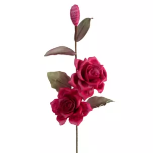 Kwiat sztuczny ciemnoróżowy z plastycznej pianki foamiran 90 cm Eurofirany