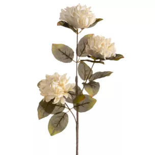 Kwiat sztuczny kremowy z plastycznej pianki foamiran 67 cm Eurofirany