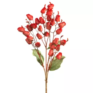 Kwiat sztuczny czerwony z plastycznej pianki foamiran 75 cm Eurofirany