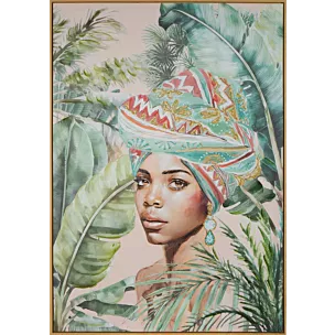 Obraz ręcznie malowany na płótnie w złotej ramce portret Eurofirany