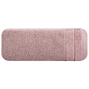 Ręcznik do rąk 30x50 cm bawełniany kolor liliowy z welwetową bordiurą 500 g/m2 DAMLA Eurofirany