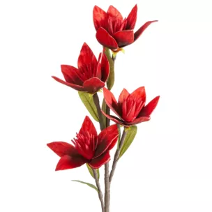 Kwiat sztuczny czerwony z plastycznej pianki foamiran 50 cm Eurofirany