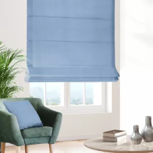 Roleta rzymska DORA - HIT ciemnoniebieska z miękkiej tkaniny o welurowej strukturze